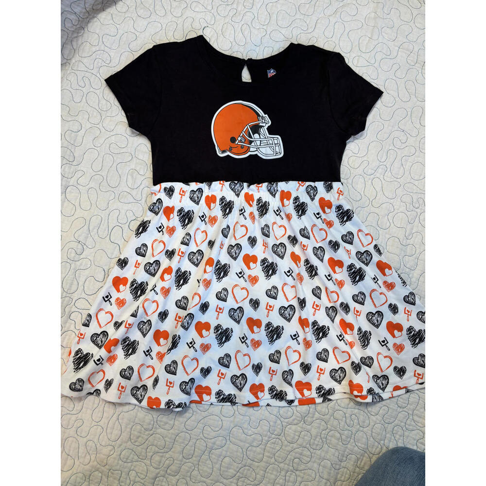Cincinnati Bengal's Dress with Football Helmet and‎ Heart Print Size 6X NFL NWOT